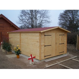 Garage en bois 28mm 21m² (Montage  disponible)