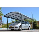 Carport Delage en aluminium gris