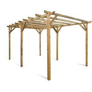 Carport en bois traité autoclave Maranello 15m²