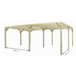 Carport en bois Monza Due 32,4m²