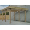 Carport en bois Solid grande hauteur 25,5m²