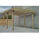 Carport en bois Solid grande hauteur 25,5m²