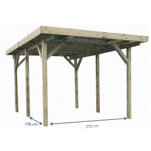 Carport en bois Evolution 1 17,34m²