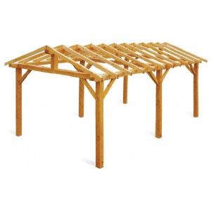 Carport en bois traité autoclave Vercors 19,50m²